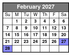 Dolphin & Sightseeing Cruise + Private Beach Stop February Schedule
