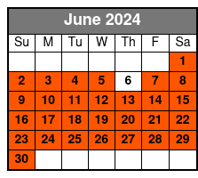 10:00am Tour June Schedule