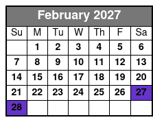 2 Hour Private Dolphin Cruise & Bay Tour February Schedule