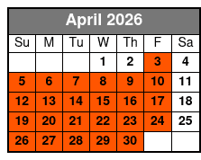 Private Boat and Dolphin Watching in Florida April Schedule