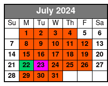 Three Hour Cruise July Schedule