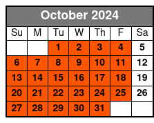 Three Hour Cruise October Schedule