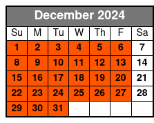 Three Hour Cruise December Schedule