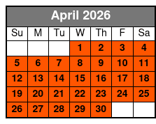 3 Hour Sandbar Adventure on Motorized Floats April Schedule