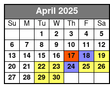 Condor Sailing Public Dolphin and Sightseeing Cruise April Schedule