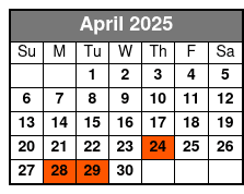 2 Hours Private Guided Sailing Adventure in Pensacola Beach April Schedule