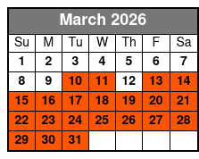 Haunted Pensacola Walking Tour March Schedule