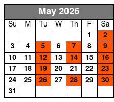 Ghosts and Graveyard Tour of Pensacola May Schedule