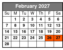 Hop-On Hop-Off 11 AM February Schedule