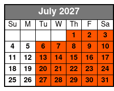 Hop-On Hop-Off 11 AM July Schedule