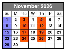 Seville Quarter Haunted Ghost Tour, Investigation, and Luncheon November Schedule