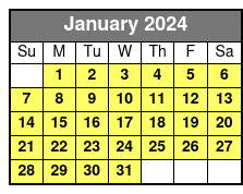4:00pm Tour January Schedule