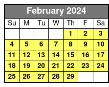 4:00pm Tour February Schedule