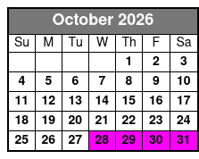 3 Hours Cruise with Swimming October Schedule