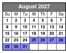 Pontoon Boat Rental 6 Hour August Schedule