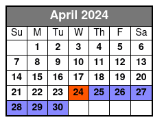 Pontoon and Tritoon Boat Rental April Schedule