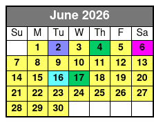 Pontoon and Tritoon Boat Rental June Schedule