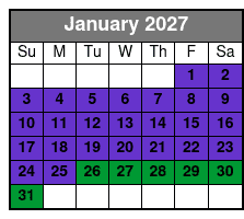 Pontoon and Tritoon Boat Rental January Schedule