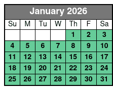 Frisky Mermaid Dolphin Tours in Pensacola Beach January Schedule