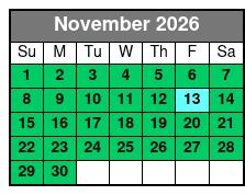 Frisky Mermaid Dolphin Tours in Pensacola Beach November Schedule