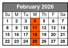 Fireworks Cruise February Schedule