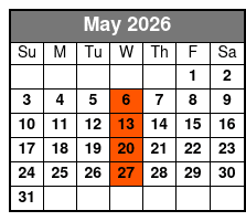 Fireworks Cruise May Schedule
