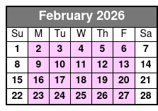 Frisky Mermaid Dolphin Tours in Pensacola Beach February Schedule