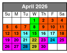 Frisky Mermaid Dolphin Tours in Pensacola Beach April Schedule