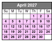 Frisky Mermaid Dolphin Tours in Pensacola Beach April Schedule