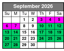 2-Hour Sunset Cruise Tour in St. Petersburg September Schedule