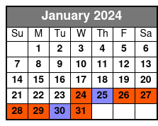 2pm Eco Tour January Schedule