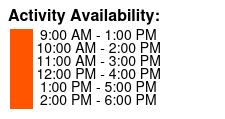 Single Kayak Rental Color Key