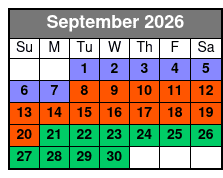Island Sunset and Skyway Light Show in St. Petersburg September Schedule