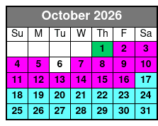 Island Sunset and Skyway Light Show in St. Petersburg October Schedule