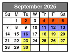 Skyway - MarineMax Location September Schedule
