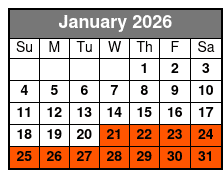 Skyway - MarineMax Location January Schedule