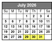 Skyway - MarineMax Location July Schedule