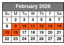 Skyway - Gulfport Location February Schedule