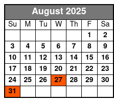 Skyway - SkyBeach Resort August Schedule