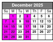 Skyway - SkyBeach Resort December Schedule