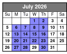 Skyway - SkyBeach Resort July Schedule