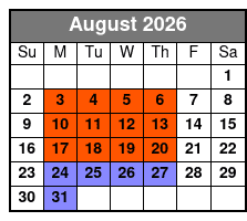 Skyway - SkyBeach Resort August Schedule