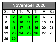Skyway - SkyBeach Resort November Schedule