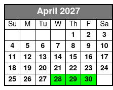 Skyway - SkyBeach Resort April Schedule