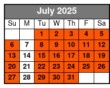 Downtown Tampa Historic Walking Tour July Schedule