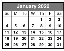 St. Pete Dolphin Watching and Shelling Adventure January Schedule