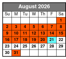 Allens Aquatic Adventures August Schedule