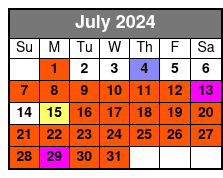2 Hr Boat Tour July Schedule