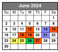 4 Hr Boat Tour June Schedule