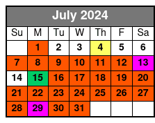 4 Hr Boat Tour July Schedule